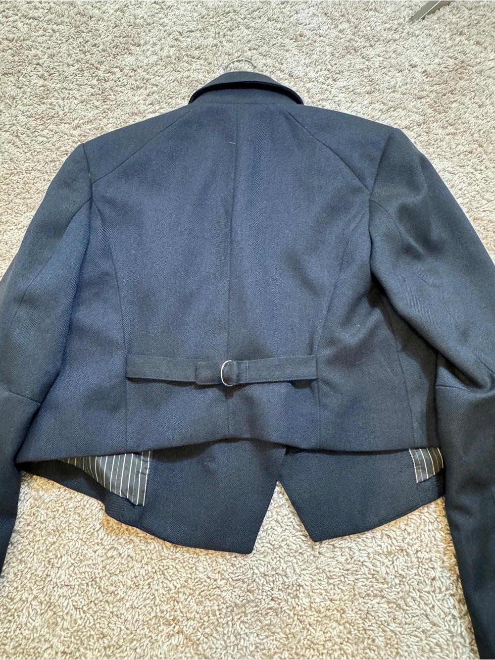 NWT Free People Cropped Double-Breasted Black Women's Blazer Jacket Size XS
